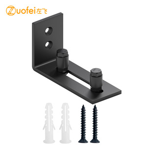 Barn door swing stopper anti-swing positioning wheel floor heating non-slotted flat double-wheel swing stopper cross-border supply delivery