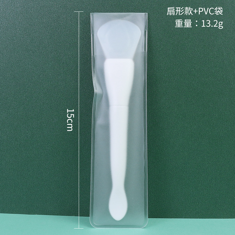 Cepillo de mascarilla Cuchara en forma de semillas de melón de doble cabeza para ajustar la varilla de la mascarilla, fácil de limpiar sin polvo, aplicación de belleza facial, cepillo de silicona de cabeza suave