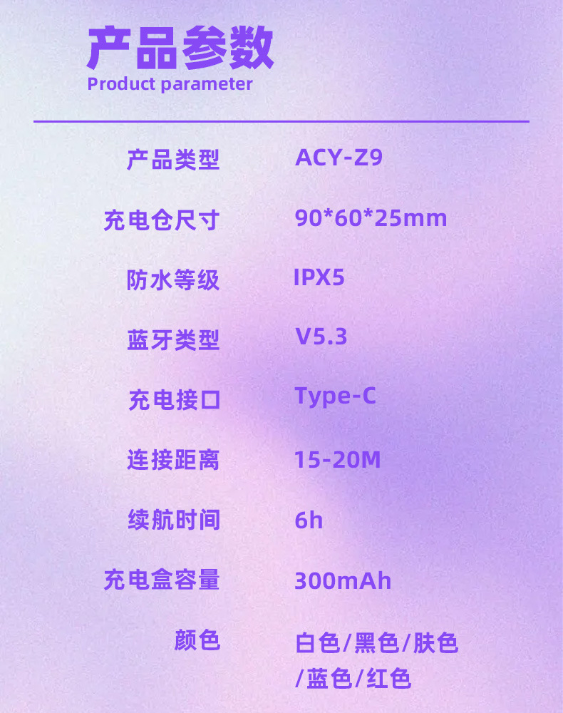 Bluetooth wireless headphones AI translation headphones over-ear ultra long battery life, large battery non-in-ear wireless Bluetooth headphones