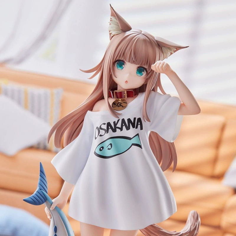 Standing incense Douyan Powder Hand -to -hand the original anime two -dimensional beautiful girl cat maiden desktop decorative day drill chassis model is domestic