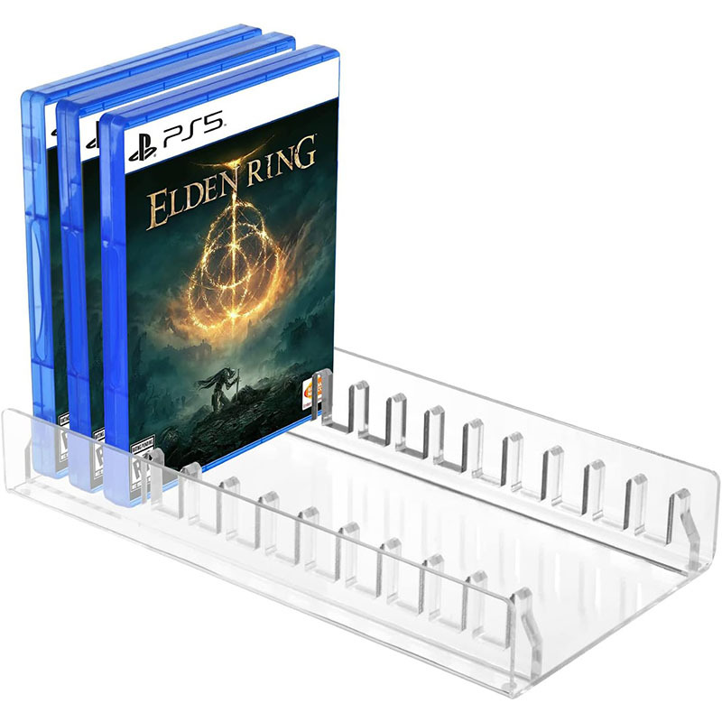 透明亚克力游戏存储收纳盒视频光盘盒适用PS5 PS4游戏支架展示架