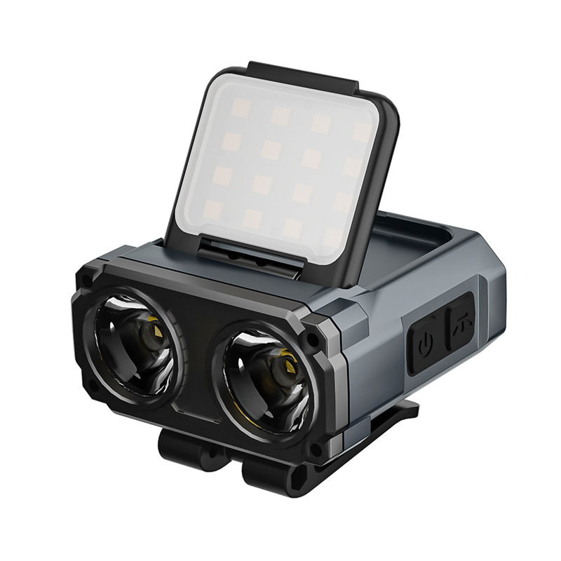 Transfronterizo nuevo faro de inducción Luz de pesca nocturna al aire libre luz de la tapa del clip luz de la bicicleta montada en la cabeza iluminación de emergencia