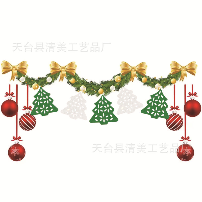 35mm blanco/verde árbol de Navidad decoración de madera para niños parche hecho a mano 50 piezas en un paquete