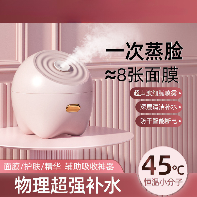 Hot Mist Moisturizing Absorption Hot Spray Facial Steamer Household Nano Facial Spray Hydration Instrument Deep Cleaning Artifact