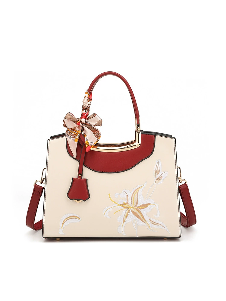 Capacious one-shoulder bag, shoulder bag for mother's day, (Physicals), with embroidery