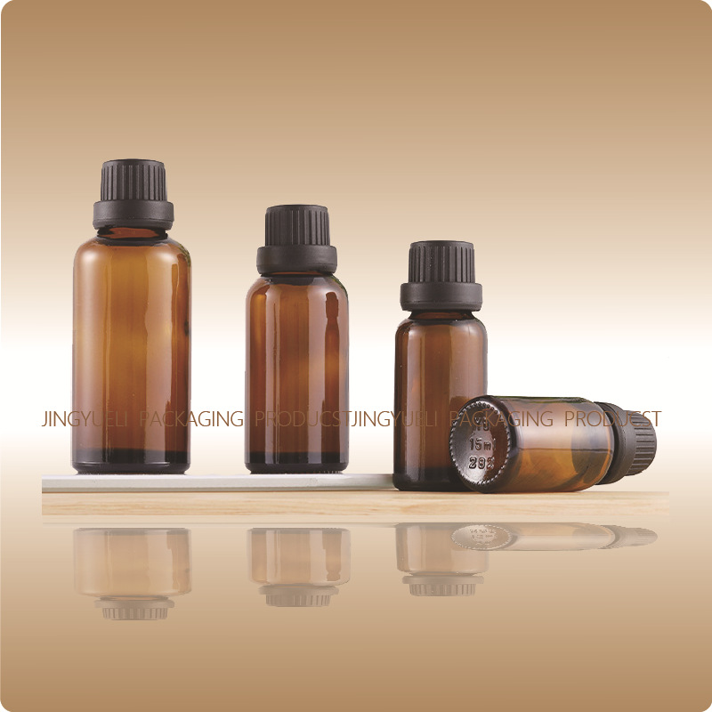精油瓶茶色避光原液精华液水滴管瓶化妆品包材