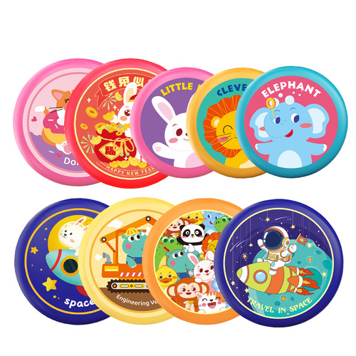 Cross-border cartoon children's PU soft frisbee hand-thrown flying saucer toy parent-child interactive 61 kindergarten sports game