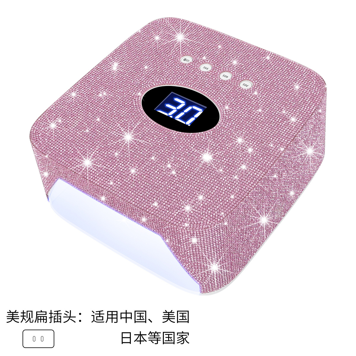 Nueva estrella diamante carga inalámbrica lámpara de uñas incrustado con diamante almacenamiento eléctrico máquina de uñas lámpara de fototerapia secado rápido secador portátil