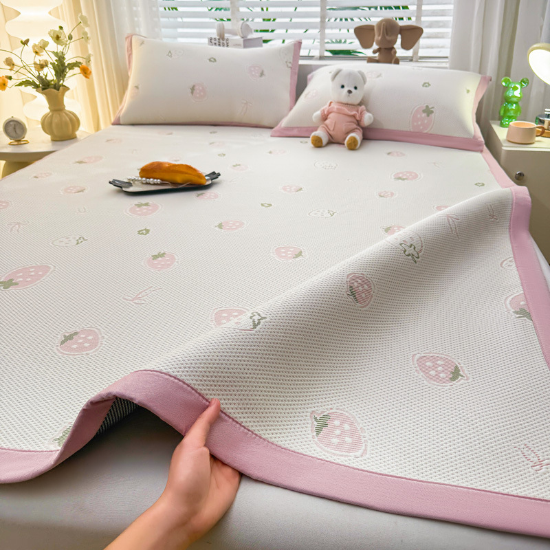 [플랫레이 스타일] 도트무늬 딸기가루-A급 에틸렌PE 쿨매트