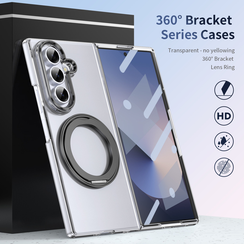 Chuangjida Factory Z Fold 8 Rotating Magnetic Folding Screen Phone Case Flip 7 Stand Huawei X6 Case and Screen Protector Integrated