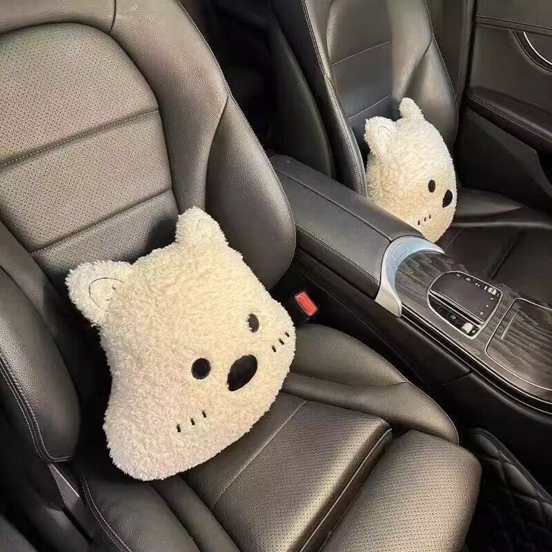 Cartoon West Highland Cushion Pacha Dog Pillow Cute Neck Protector Seat Cushion Pillow Universal Car Pillow