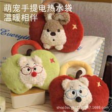 充电热水袋充电式双插拆卸暖水袋暖手宝暖宝宝电热宝冬季礼品代发
