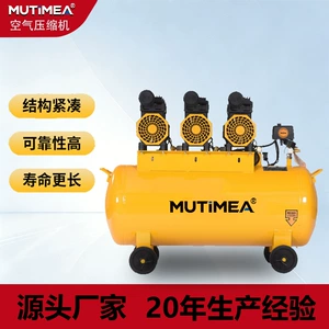 Oil-free silent air compressor, industrial-grade air compressor, small 220V portable woodworking high-pressure air pump