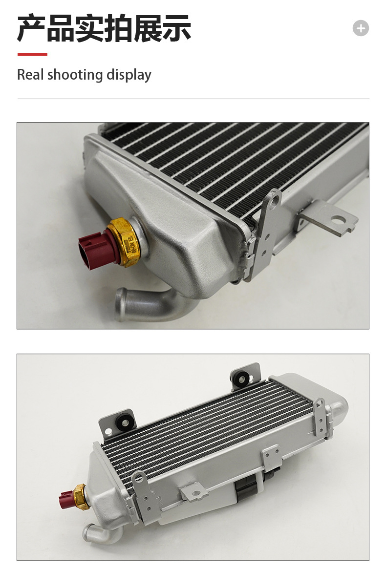 Motorcycle Radiator Zuma K7Nb300/Cbs300 Off-Road Engine Left and Right Water Tank Assembly All-Aluminum