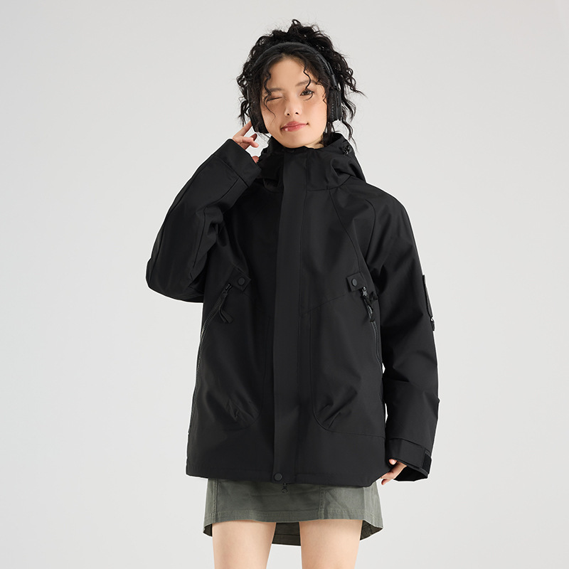 冲锋衣男三合一冲锋衣女两件套防风防水保暖外套宽松版大码登山服|undefined