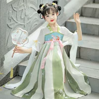 Hanfu девушки с длинным рукавом Лето Новый костюм для девочек Ru юбка платье в китайском стиле Фея Hanfu завод розетка