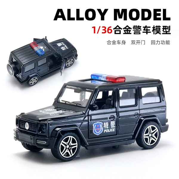 Window box-sound and light version of police car black