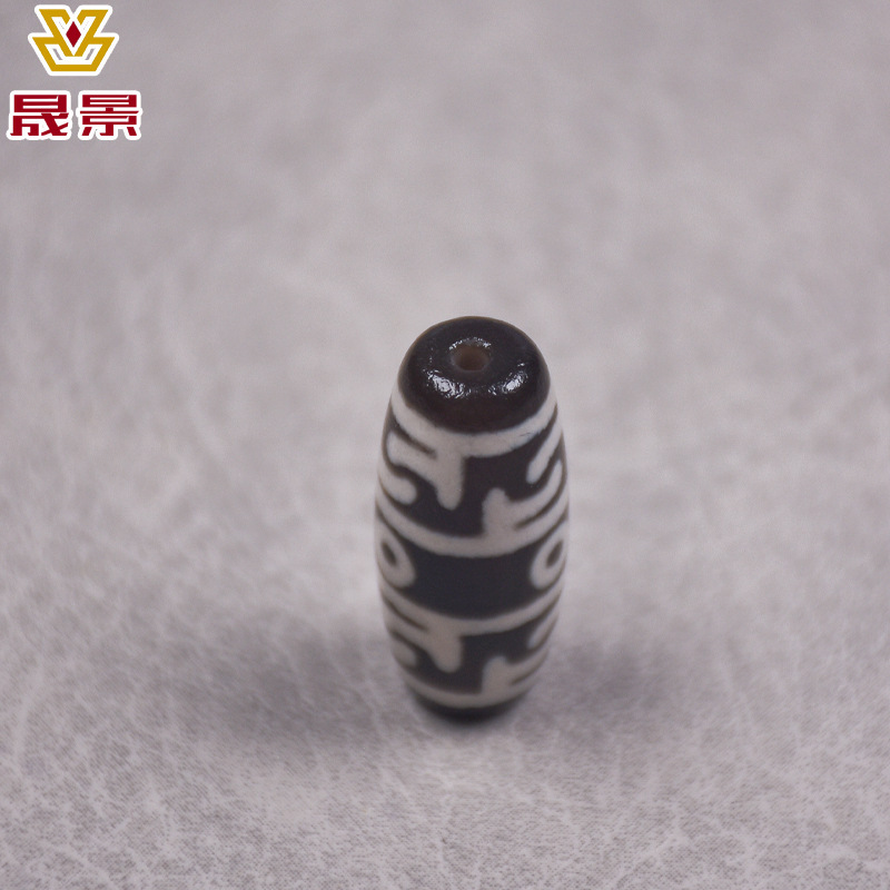 咖色包浆风化九眼三眼镶蚀工艺西藏天然玛瑙天珠項鍊工厂批发定制|undefined