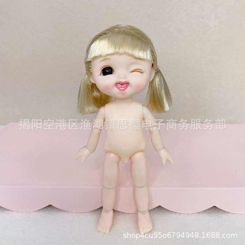 16–17 см кукла-голова Naked Doll, OB11, замена тела 8-точечный BJD, девочка с 13 суставами, смена макияжа