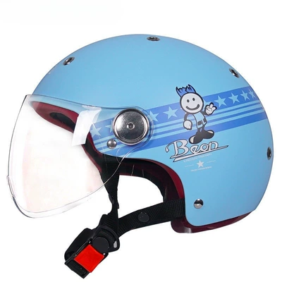 for Electric Vehicles and Motorcycles, 3C Motosiklet dəbilqələri - s-matt-blueblue-boy-b103