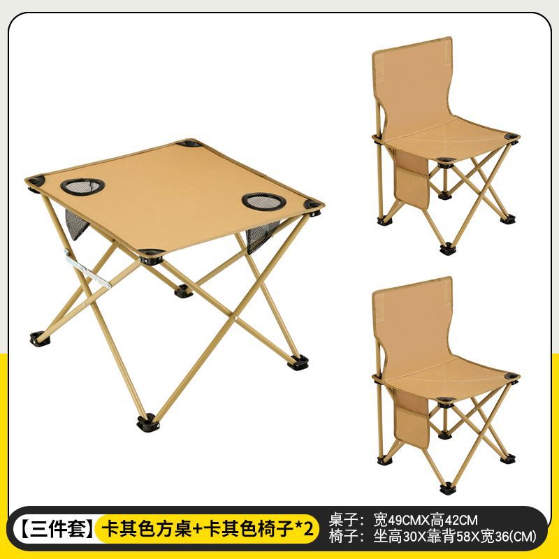 Primavera, verano y otoño nuevo estilo Oxford paño para acampar mesa pequeña camping mesa de tela plegable para acampar mesa de picnic impermeable ligera y portátil