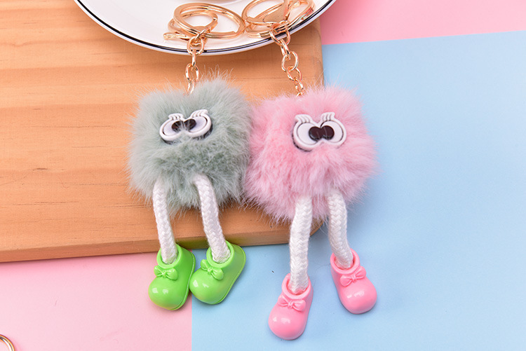 Cute Cartoon Character Pp Cotton Kid's Bag Pendant Keychain display picture 3