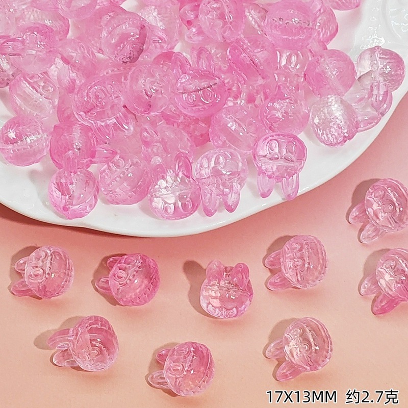 潮流卡通拉布布琉璃异型珠散珠吊坠手工DIY手串项链发簪饰品配件|undefined