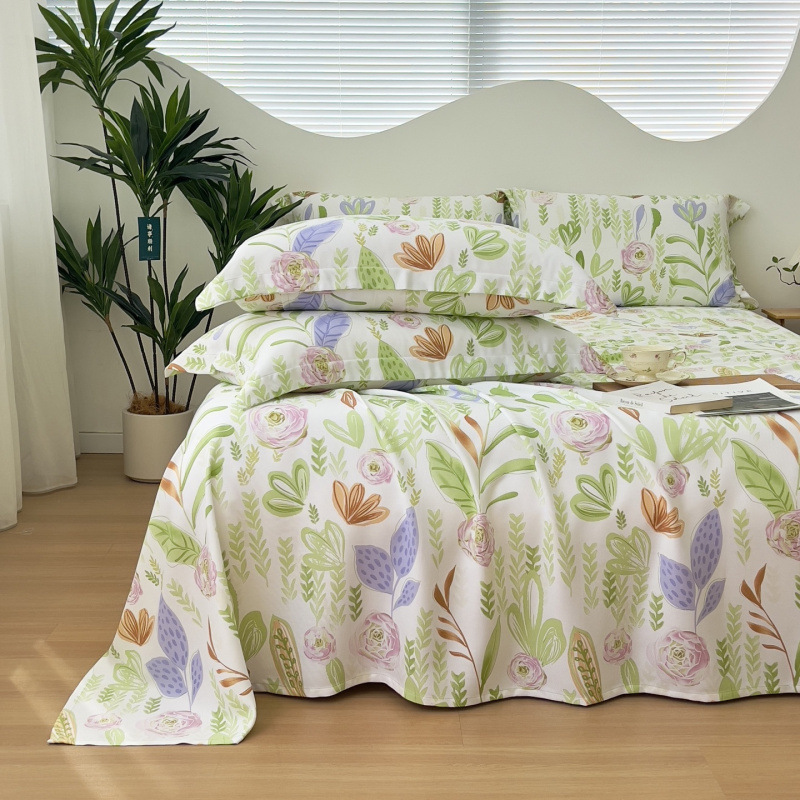 夏季竹纤维床单天然加厚双人冷感可折叠凉席三件套