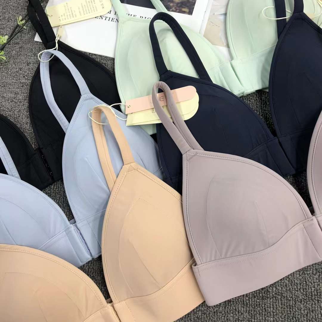Exterior solo nuevo brillante ropa interior sin costuras medio grueso de alta calidad se reunieron multi-color multi-tamaño sujetador inalámbrico al por mayor