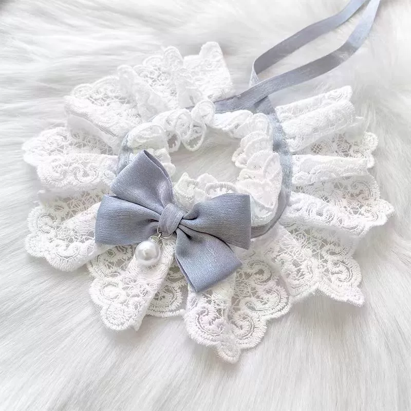 Cute scarf, small bell, choker, bow tie, eating bib, pet, kitten, cat