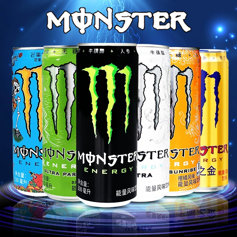 Энергетический напиток Monster 330 мл, разные вкусы — с сахаром и без сахара (несколько упаковок)
