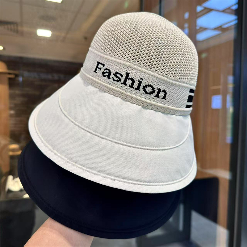 Mujeres de verano nuevo sombrero de sombrero solar alargado sombrero de sombrero solar de borde grande sombrero de verano vacío anti-UV sombrero solar plegable al aire libre