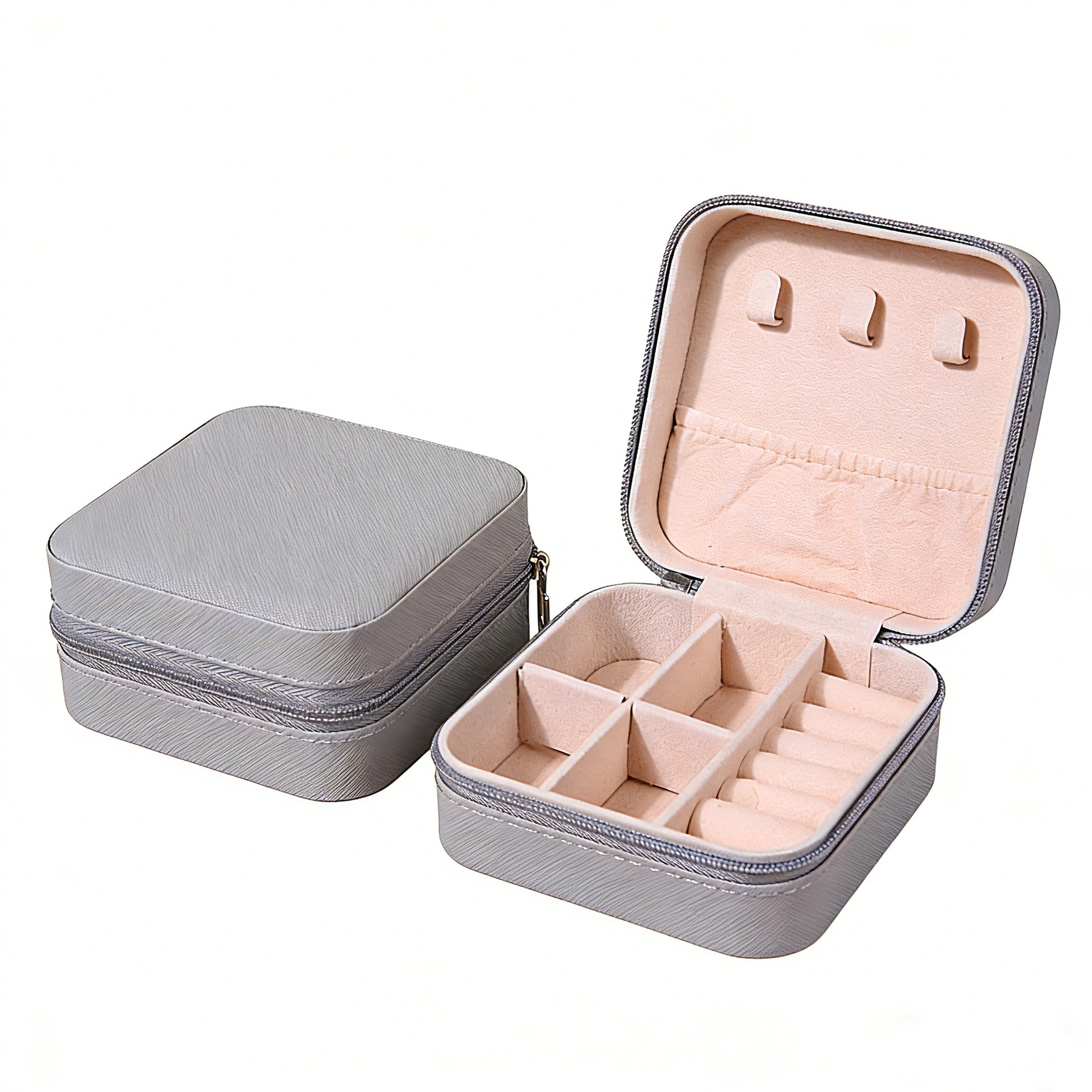 Boutique de explosión transfronteriza caja de almacenamiento de joyería ecológica collar anillo caja de almacenamiento caja de joyería portátil con espejo