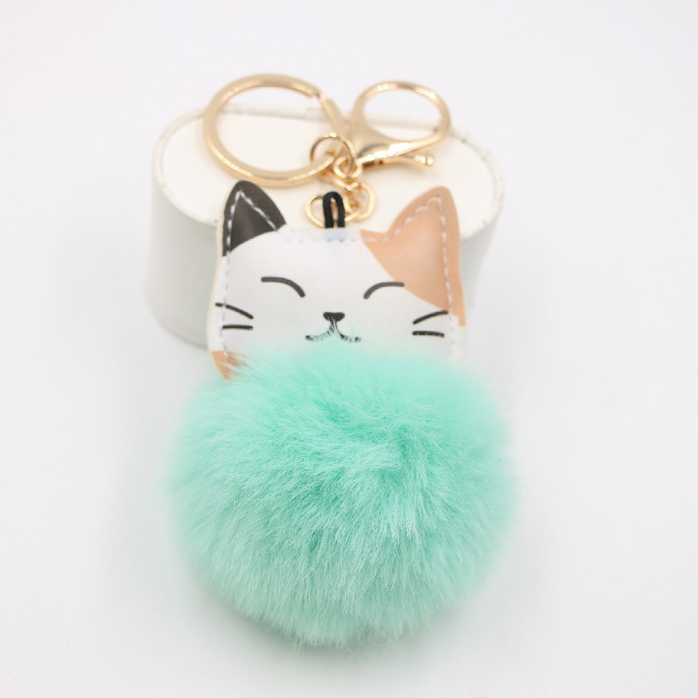 Cute Little Cat Key Chain Pendant School Bag Purse Plush Pendant Jewelry display picture 5