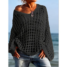 Q 74819 Hollow long-sleeve sweater �οճ�����֯������ͨ�¿�