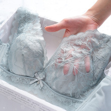 内衣女无钢圈性感超薄款大胸显小调整型胖mm大码聚拢收副乳文胸罩