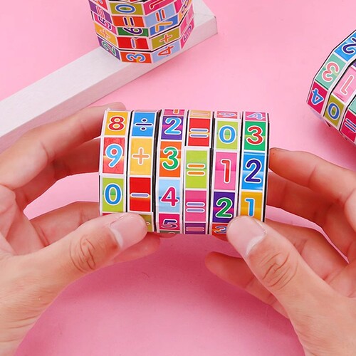 Kindergarten baby early education children's addition, subtraction, multiplication and division operations counting intelligence puzzle creative teaching aids digital Rubik's Cube