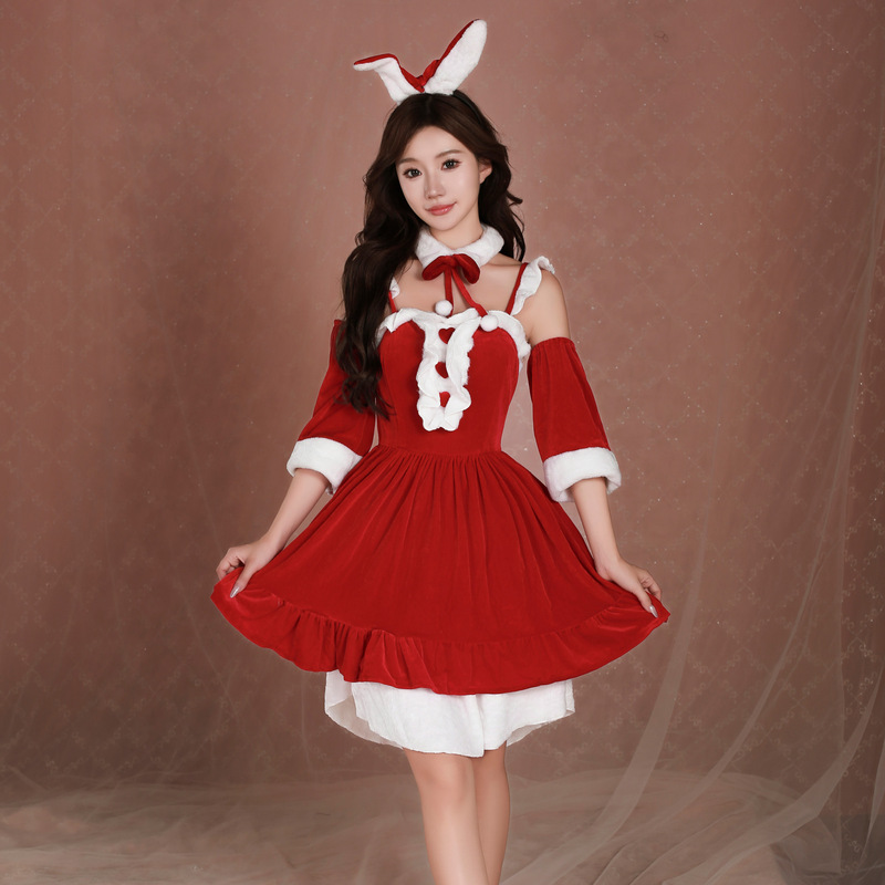 Chaumu Sex Underwear Adult Christmas Dress Holiday Party Dress Santa Claus dress Cute Passion suit