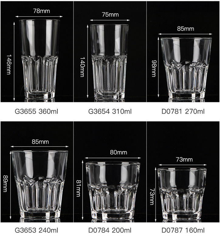 Lemeiya Catering Hotel Dining Cup Glass Wine Glass Whiskey Cup Tempered Glass Rock Beer Cup Water Cup Drink
