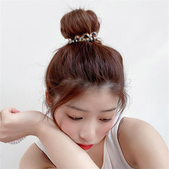 韓版彩色熒光色人魚姬電話線發圈可愛發繩橡皮筋透明鐳射頭繩髮飾