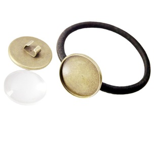 Wholesale semi-finished rubber band with tray retro Korean hair accessories suitable for hair accessories production