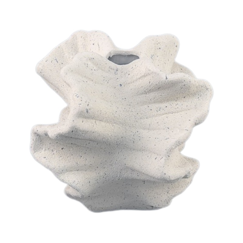 Decoración para el hogar vasijas creativas de cerámica blanca esmerilada de textura hidropónica flor seca vasijas de cerámica