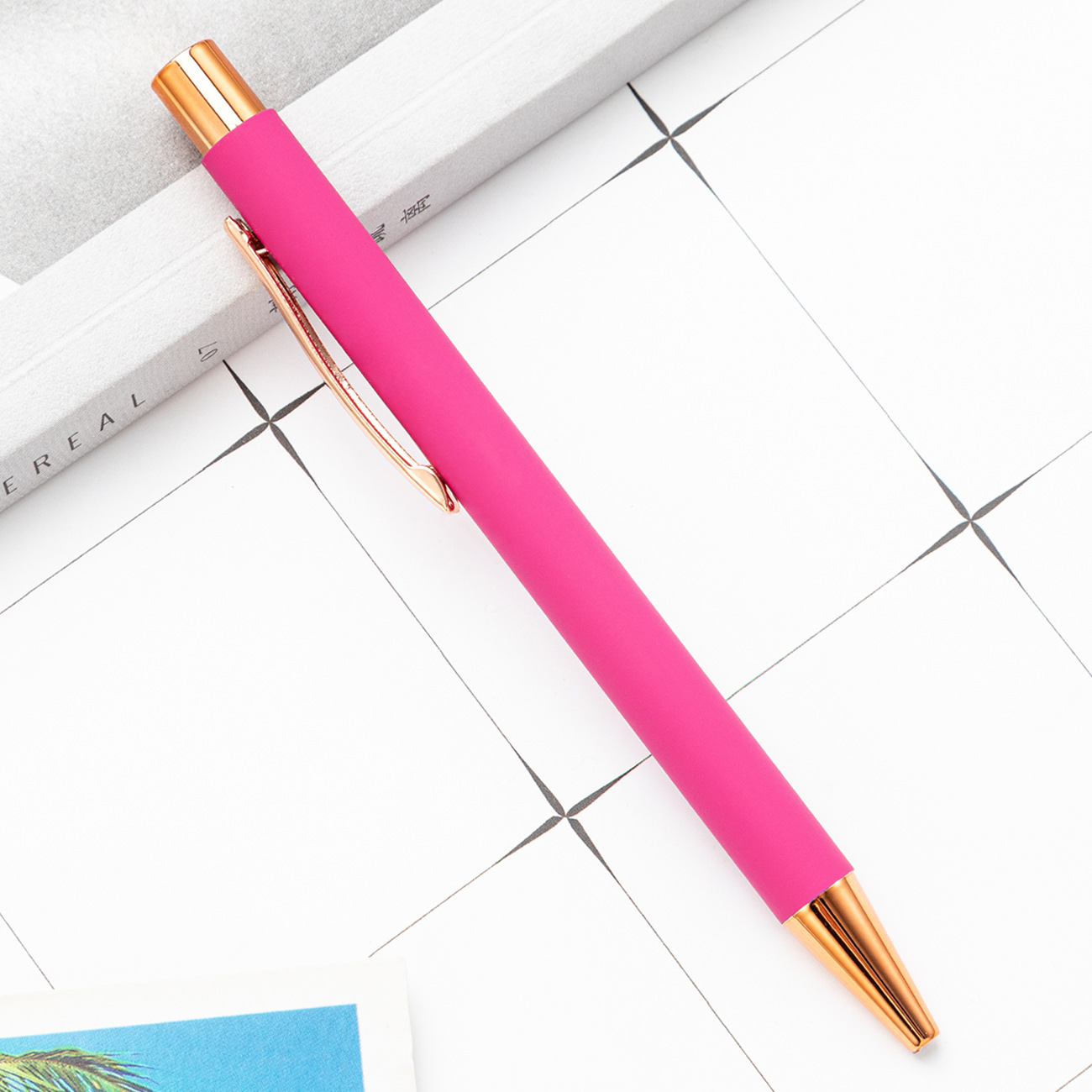 Prensa spray pegamento bolígrafo Oficina papelería estudiante publicidad regalo pluma al por mayor logotipo imprimible Bolígrafo De Metal