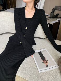 ����Һ�ɫᘿ������B��ȹŮ2025���ﶬ�¿ʽ�@��ë��ȹ�ɼ���