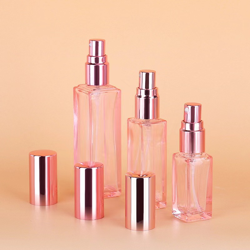 现货供应5ml10ml20ml方形香水玻璃瓶按压喷雾瓶化妆品小样分装瓶