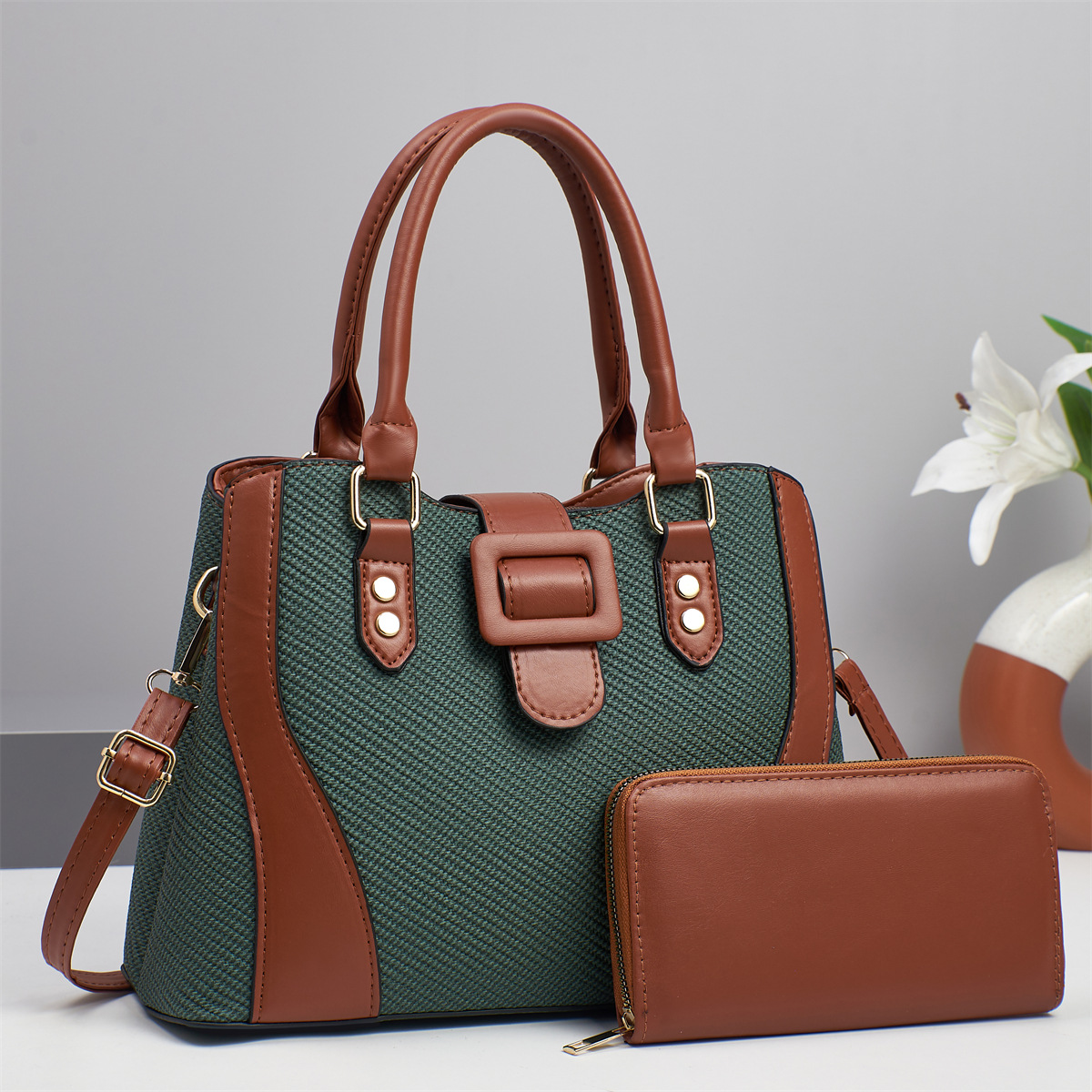 Temperamento versátil nuevo bolso coreano para damas hermoso bolso de hombro bolso de mujer bolso grande para damas