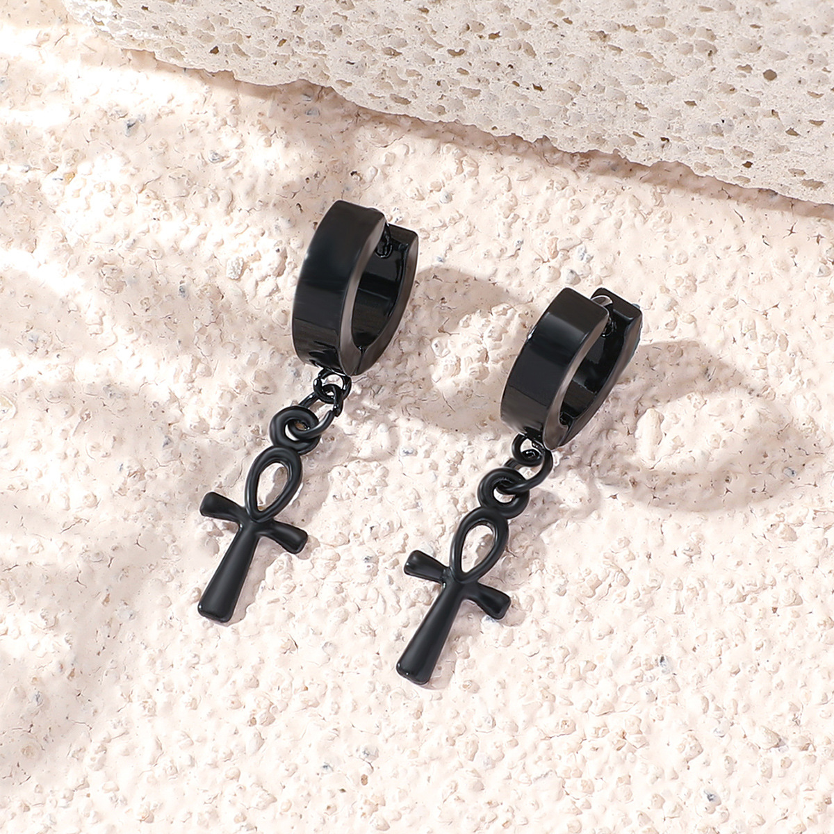 Drop Earrings Classification 1 Piece Vintage Style Cross 304 Stainless Steel Drop Earrings
