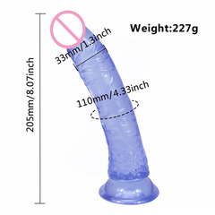 J19 Direct Manufacturer Sales Colorful Fake Penis Dildo Female Sex Toy Transparent Crystal Sex Toy