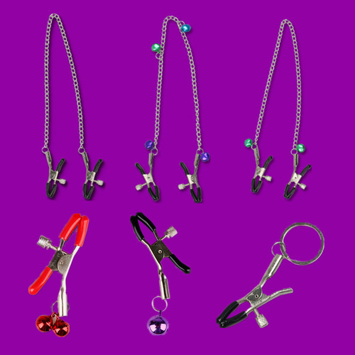 Breast clamp bell, adult products, female sex bell, alternative toy, female metal breast clamp, breast clamp, breast clamp, SM torture tool
