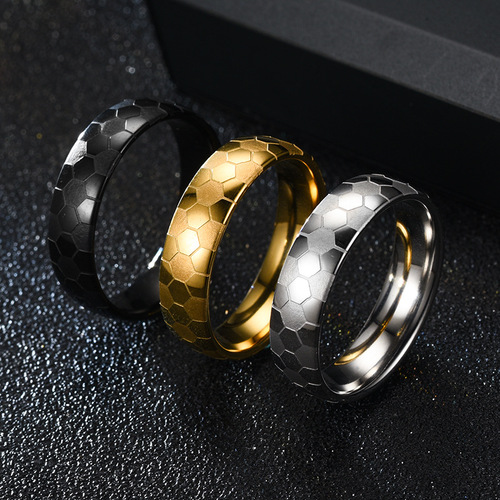  European, American, Japanese and Korean popular jewelry Corrosion new football ring pattern source manufacturer men's and women's rings